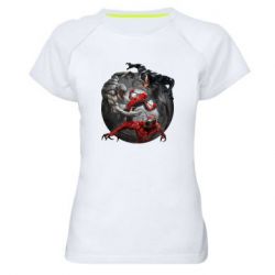 Жіноча футболка для спорту Сімбіоти і людина павук - PrintSalon