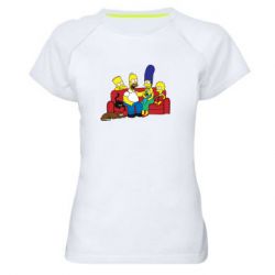 Женская футболка для спорта Simpsons At Home - PrintSalon