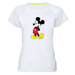 Женская футболка для спорта Smiling Mickey - PrintSalon