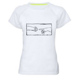 Женская футболка для спорта Сreation meow - PrintSalon