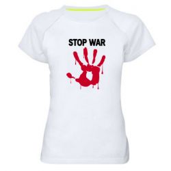 Женская спортивная футболка Stop War - PrintSalon