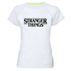 Женская футболка для спорта Stragner Things Logo - PrintSalon