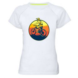 Женская футболка для спорта Сyclist - PrintSalon