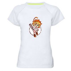 Женская футболка для спорта The promised Neverland Emma - PrintSalon