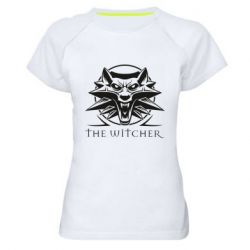 Женская футболка для спорта The witcher wolf - PrintSalon
