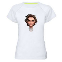 Женская футболка для спорта Timothée Chalamet - PrintSalon