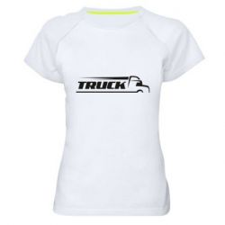 Женская футболка для спорта Truck simple art - PrintSalon