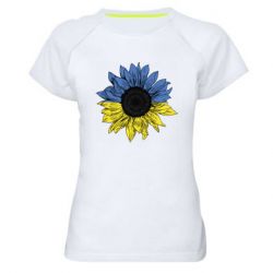 Женская спортивная футболка Украина! Подсолнух - PrintSalon