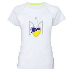 Женская спортивная футболка Ukrainian heart - PrintSalon