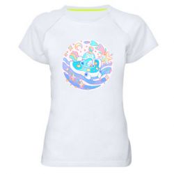 Женская футболка для спорта Ultra cute shark - PrintSalon