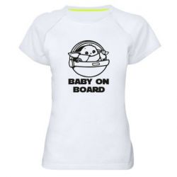 Женская футболка для спорта Вaby on board - PrintSalon