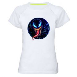 Жіноча футболка для спорту Venom black and blue style - PrintSalon