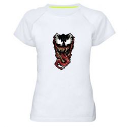 Жіноча футболка для спорту Venom mask - PrintSalon