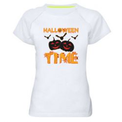 Женская футболка для спорта Время Хэллоуина - PrintSalon