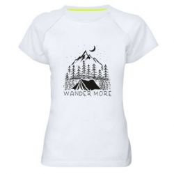 Женская футболка для спорта Wander more - PrintSalon