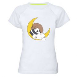 Женская футболка для спорта We bare bears sleep - PrintSalon