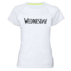 Жіноча футболка для спорту Wednesday logo - PrintSalon