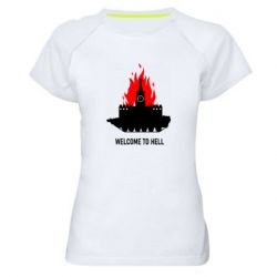 Женская спортивная футболка Welcome to Hell - PrintSalon