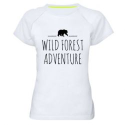 Женская футболка для спорта Wild forest adventure - PrintSalon