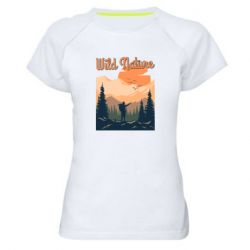 Женская футболка для спорта Wild nature - PrintSalon