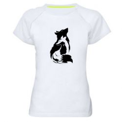 Женская футболка для спорта Wolf And Fox - PrintSalon