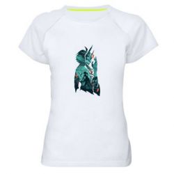 Женская футболка для спорта Xiao silhouette - PrintSalon