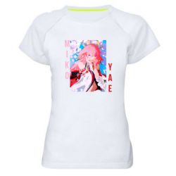 Женская футболка для спорта Yae Miko art - PrintSalon