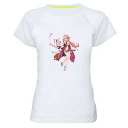 Жіноча футболка для спорту Яэ Мико арт - PrintSalon