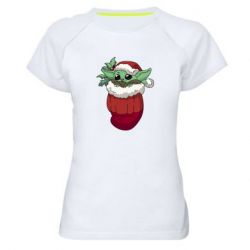 Женская футболка для спорта Йода в перчатке - PrintSalon