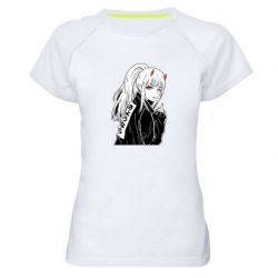 Женская футболка для спорта Zero Two Art - PrintSalon