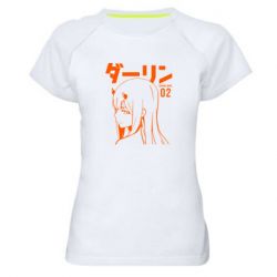 Женская футболка для спорта Zero Two Girl - PrintSalon