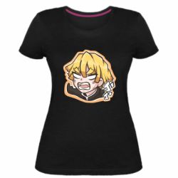 Женская премиум футболка Angry Zenitsu Agatsuma - PrintSalon