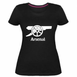 Женская премиум футболка Arsenal simple logo - PrintSalon