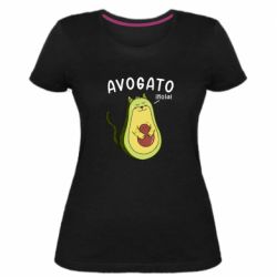 Женская премиум футболка Avogato Cat - PrintSalon