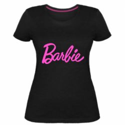Женская премиум футболка Барби Лого - PrintSalon