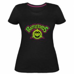 Жіноча преміум футболка Battletoads logo - PrintSalon