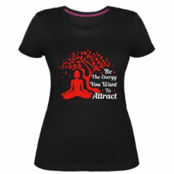 Женская премиум футболка Be Energy - To Attrack - PrintSalon
