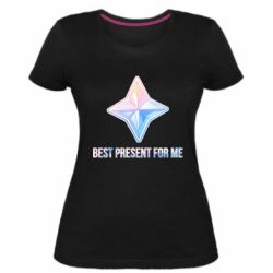 Женская премиум футболка Best present for me - PrintSalon