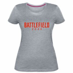 Женская премиум футболка Bettlefield 2042 - PrintSalon