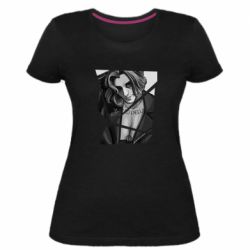 Женская премиум футболка Black and white Damiano - PrintSalon