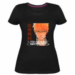 Женская премиум футболка Bleach Ichigo Art - PrintSalon