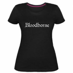 Женская премиум футболка Bloodborne logo - PrintSalon