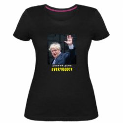 Женская премиум футболка Boris Johnson Everybody