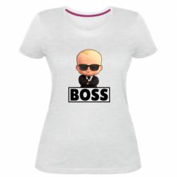 Женская премиум футболка Boss Baby - PrintSalon