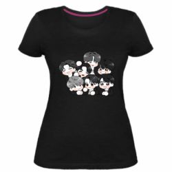 Жіноча преміум футболка BTS Cute Art - PrintSalon