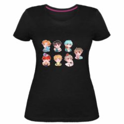 Женская премиум футболка BTS cute boys