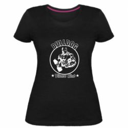Женская премиум футболка Bulldog Fitness Club - PrintSalon
