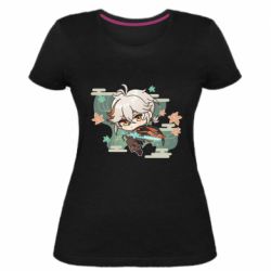 Женская премиум футболка Chibi Kazuha - PrintSalon