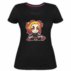 Женская премиум футболка Chibi Senjuro Rengoku - PrintSalon