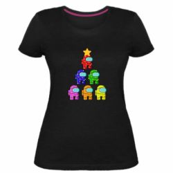 Жіноча преміум футболка Christmas Tree Among Us - PrintSalon